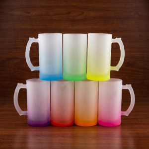 vasos de cristales de colores